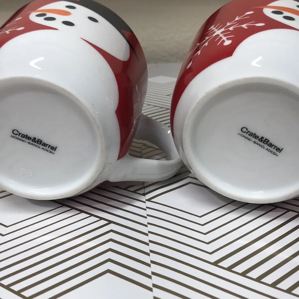 Crate&Barrel Christmas mugs